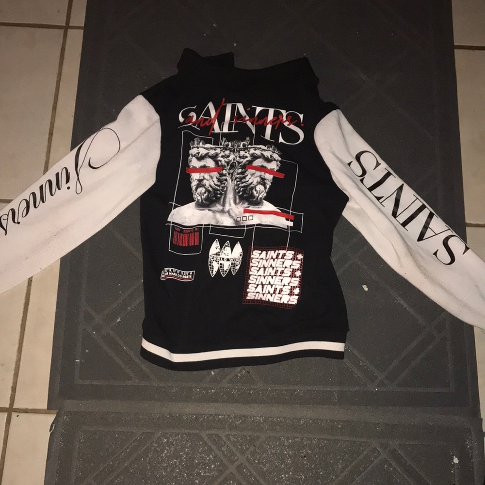 Black and White Kids Graphic Hoodie